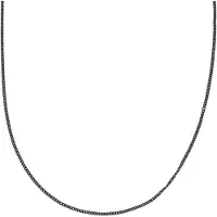 Lucleon 2 mm Zwarte Schakel Ketting