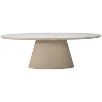Giga Meubel Tuintafel Cleo Ovaal Beige 200cm