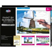 Zieler Paint By Numbers Windmill Painting Kit Veelkleurig Kinderen