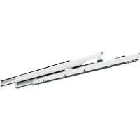 Fulterer ladegeleider 7611 - 650 mm | draagkracht tot 50 kg | volledig uittrekbaar | witte rolgeleider met hoeklijn | set van 2 |