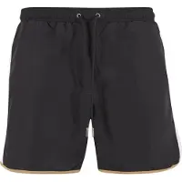 Urban Classics Zwemshorts donkerbeige / zwart / wit