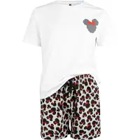 Minnie & Mickey Mouse - Disney Pyjama - Minnie Luipaardprint - S tot XXL - voor Vrouwen - meerkleurig - Maat XXL