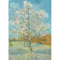 IXXI De roze perzikboom (1888), Vincent van Gogh (1853 - 1890) & Van Gogh Museum - 100 x 140 cm - Gratis ophangtool - Grote wanddecoratie en posters -