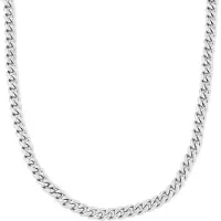 Lucleon 8 mm Zilverkleurige Schakel Ketting