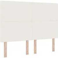 vidaXL Hoofdbord Crème 160 cm Corduroy stof