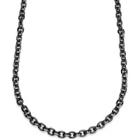 Lucleon Essentials | 8 mm Gunmetal Zwarte Ketting met Kabelschakels