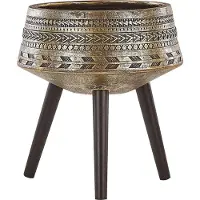 Beliani VARDIANI - Plantenbak - Goud - 50 cm - Magnesiumoxide