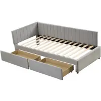 OKWISH Gestoffeerd Bed met Vleugelhoofdbord 90x200 cm – Fluweel roze – Knopdetails & siernagels – Lattenbodem inbegrepen