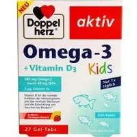Doppelherz Omega 3 Kinderen met Vitamine D3 – Kauwtabletten – 27 stuks –