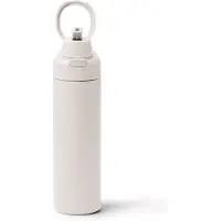 Roly Witte Dubbelwandige RVS thermosfles 700 ml inclusief draaggreep