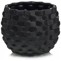 Polnix Keramische Pot Zwart 15x15x12 cm