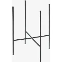 Loft Zwarte metalen plantenstandaard 21 cm op pootjes, stijl