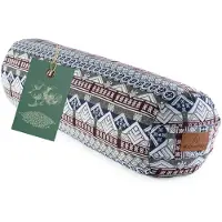 #DoYourYoga Tarik Cilinder yogabolster met bio-organische boekweit, wasbare overtrek van 100% katoen, 68 cm x 22 cm, yogakussen meditatie /zit /zafukussen voor Yin Yoga