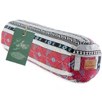 #DoYourYoga Tarik Cilinder yogabolster met bio-organische boekweit, wasbare overtrek van 100% katoen, 68 cm x 22 cm, yogakussen meditatie /zit /zafukussen voor Yin Yoga