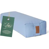 #DoYourYoga - Hoekig Yoga bolster - »Paravati« - Meditatiekussen met bio-organische boekweit schalen vulling - L67 cm & diam.13 cm - lavendel