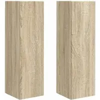 vidaXL TV Wandkast 2 st Sonoma Bewerkt hout