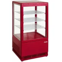 Saro Koelvitrine 68 liter, Model SC70 ROOD, 2 jaar garantie!