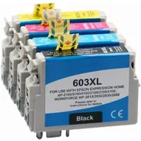 ABC Set 4x huismerk inkt cartridge geschikt voor Epson 603XL voor Epson Expression Home XP-2100 XP-2105 XP-3100 XP-3105 XP-4100 XP-4105 Workforce WF-2810DWF WF-2830DWF WF-2835DWF WF-2850DWF
