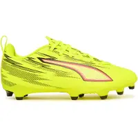 Puma Ultra 6 Play Gras / Kunstgras Voetbalschoenen (MG) Kids Neongeel Rood Zwart