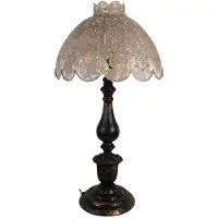 Clayre & Eef Tafellamp Ø 41x75 cm Zwart Grijs Metaal