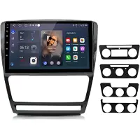 Junsun Android 15 Autoradio Geschikt Voor Skoda Octavia 1Z3 1Z5 (2008-2013) Accessoires, 4GB+64GB, Draadloze CarPlay, DAB+, GPS-Navigatie, Bluetooth, 10-inch Touchscreen, DSP, Octa-core processor