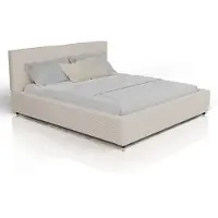 Juskys Gestoffeerd Bed Salerno - Corduroy - 180x200cm - Beige
