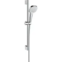 Hansgrohe Croma Select E doucheset waterbesparend met 3 standen handdouche en glijstang 65cm chroom