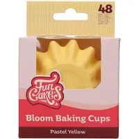 Funcakes Bloom Baking Cups - Duurzaam Gecoat Karton - Pastel Geel - pk/48