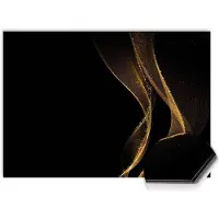 KitchenArt - Golden Flow Spatscherm - 90x45 cm - Spatscherm Achterwand Keuken - Spatwand Keuken