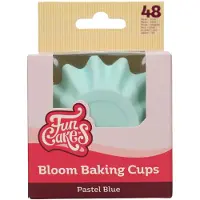 Funcakes Bloom Baking Cups - Duurzaam Gecoat Karton - Pastel Blauw - pk/48