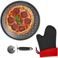 MamboCat 3-delige pizzabakenset TAVA 1x bak, 1x pizzasnijder & 1x handschoen – 89954