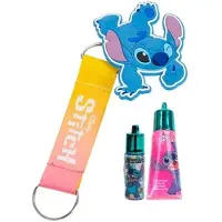 Disney Stitch Sleutelhanger met Blauwe 3D Stitch + 2 Lipglosses – Smaken Aardbei & Grape – Cadeauset voor Kinderen – Leuk voor Sinterklaas & Kerst