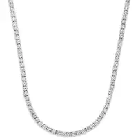 New Bling 9NB-1632-R – Zilveren tennis ketting – Met witte zirkonia 2,5 mm – Zilverkleurig – 925 zilver – 40+5 cm