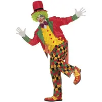 Widmann Clowns verkleedkleding - gekleurd - volwassenen - clownspak - kostuum - Carnaval 48