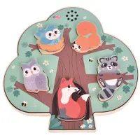 Luna Toys houten puzzel met geluid – bosdieren – 5-delig – 22,4 × 2,6 × 22,1 cm
