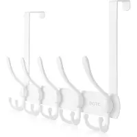 BOTC Deurkapstok RVS - 15 haaks - Wandkapstok - Deurhaak - Deurhanger - Deur kapstok hangend - Ophanghaak - Wit