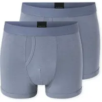 Schiesser Boxershorts ' Rib Essentials ' smoky blue