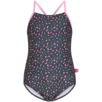 Just Beach badpak Sunset groen/lichtroze Meisjes Polyester Dierenprint - maat 134-140