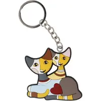 Goebel - Rosina Wachtmeister | Sleutelhanger Kaja e Mika | Kunststof - 6cm - 10 stuks