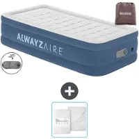 OEM Enkele bedden, luchtbed, 97 x 191 x 46 cm, blauw. Inclusief pomp en hoeslaken