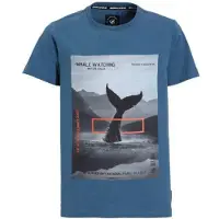 Me & My Monkey T-shirt blauw Jongens Katoen Ronde hals Printopdruk - maat 98/104