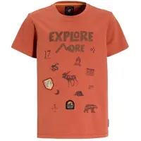 Me & My Monkey T-shirt oranje Jongens Katoen Ronde hals Printopdruk - maat 158/164