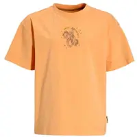 Me & My Monkey oversized T-shirt Luna met backprint oranje Meisjes Katoen Ronde hals - maat 134/140