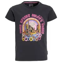 Me & My Monkey regular T-shirt Riley antraciet Grijs Meisjes Katoen Ronde hals - maat 146/152