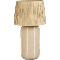 Mica Decorations Tafellamp Denton Beige / Naturel D 33 H 61 Cm