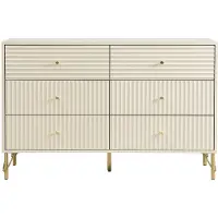 Vente-unique Ladenkast 6 lades - Beige - LOUREO