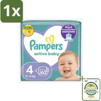 Pampers 1 x – Luiers – Active Baby Maat 4 (9-14 kg) – 62 Luiers- Koffiezetapparaat - Koffiezetapparaat - Koffiezetapparaat