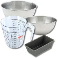 Zenker Bakkerset met mini cakevorm 20 cm, 2 mengkommen, maatbeker en spatel