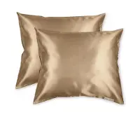 Beauty Pillow - Satijnen Kussenslopen - Voordeelset - Duo Pack - 60x70 cm - Bronze