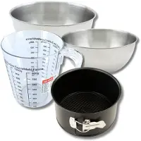 Zenker Bakkersset met 18 cm panettonevorm, 2 mengkommen, maatbeker en spatel